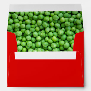 Funny Christmas "Peas on Earth" Punny Cute 5x7" Envelope