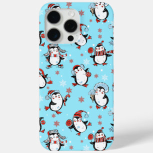 Funny Christmas Penguin iPhone 15 Pro Max Case