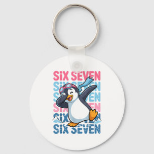 Funny Christmas Penguin Dabbing Xmas Dab Six Seven Key Ring