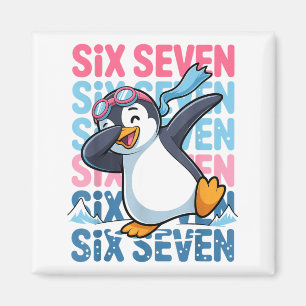 Funny Christmas Penguin Dabbing Xmas Dab Six Seven Magnet