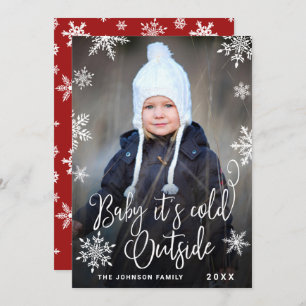 Funny Christmas PHOTO Baby It's Covid Outside Holiday Card
