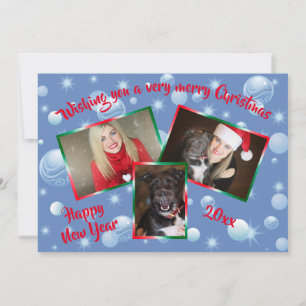 Funny Christmas Photo Collage Nutcracker Greeting Holiday Card