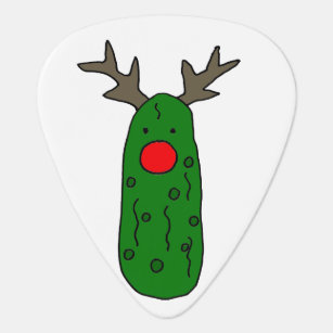 Funny Christmas Pickle Reindeer Art Plectrum