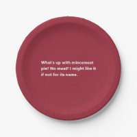 Funny Christmas Pie Poem Minimal Burgundy