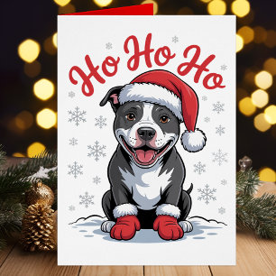 Funny Christmas Pit Bull Santa Pittbull Dog Pittie
