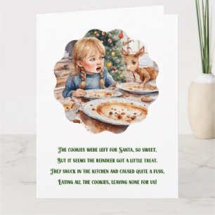 Funny Christmas Poem Cute Christmas Reindeer Card