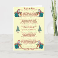funny christmas poem santa and xmas tree card