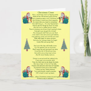 funny christmas poem santa and xmas tree card