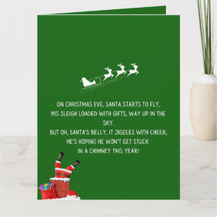 Funny Christmas Poems about Cartoon Santa Claus  Card