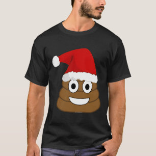 Funny Christmas Poop Emoji T-Shirt Long Sleeve Hol