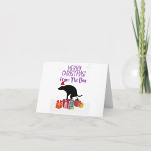 Funny Christmas pooping Dog Card