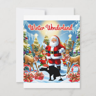 Funny Christmas Pooping Dog Humour Holiday Card