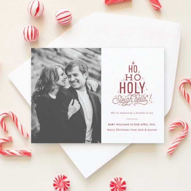 Funny Christmas Pregnancy Announcement Ho Ho Holy (Creator Uploaded)