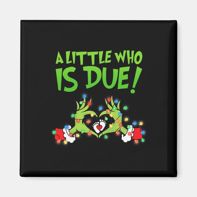 Funny Christmas Pregnancy Announcement New Mum Est Magnet (Front)