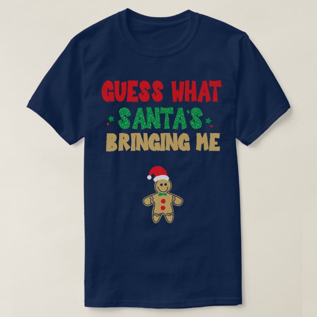 Funny Christmas Pregnancy Announcement Pregnant 20 T-Shirt (Design Front)