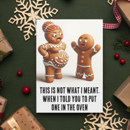 Funny Christmas: Pregnant Gingerbread Cookie Card