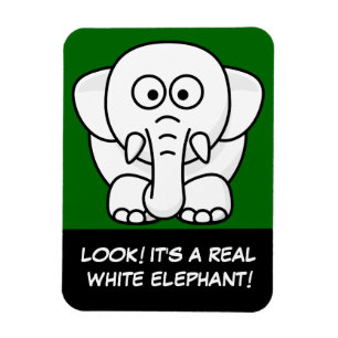 Funny Christmas Present: Real White Elephant Gift! Magnet