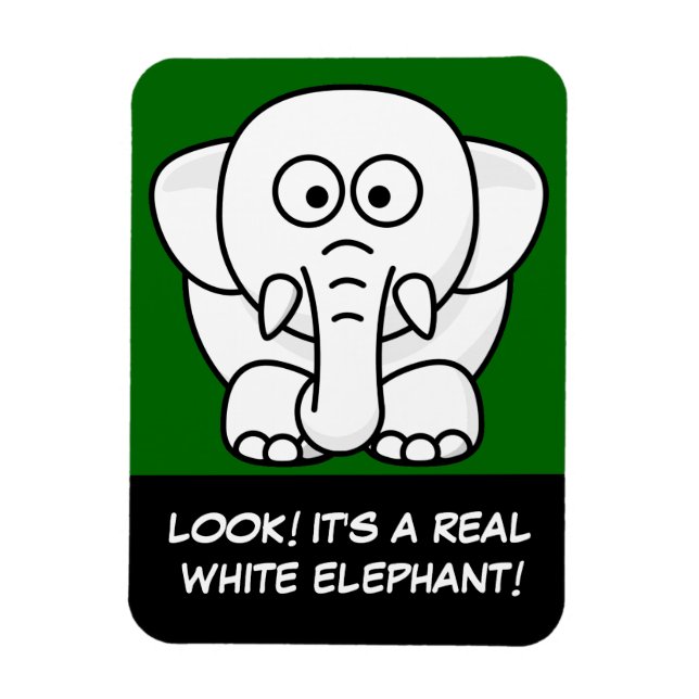 Funny Christmas Present: Real White Elephant Gift! Magnet (Vertical)