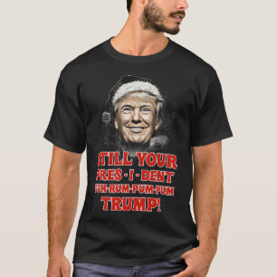 Funny Christmas President Trump Pajamas Ugly Chris T-Shirt