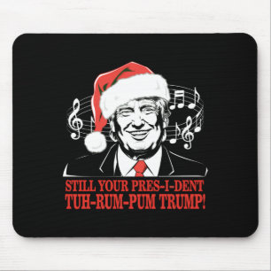 Funny Christmas President Trump Pajamas Ugly Xmas  Mouse Pad