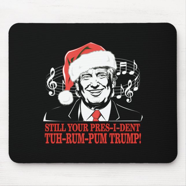 Funny Christmas President Trump Pajamas Ugly Xmas  Mouse Pad (Front)