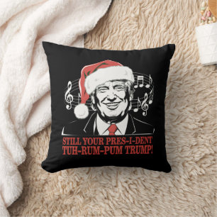 Funny Christmas President Trump Pyjamas Ugly Xmas Cushion