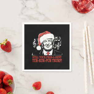 Funny Christmas President Trump Pyjamas Ugly Xmas Napkin