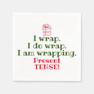 Funny Christmas Pun Cute Holiday Grammar Napkin