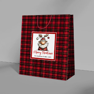 Funny Christmas Quirky Santa Whimsical Gift Bag