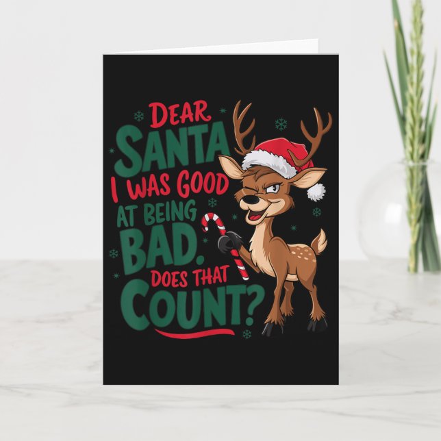 Funny Christmas Quote  Card (Front)
