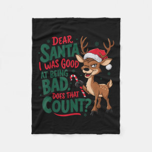 Funny Christmas Quote  Fleece Blanket