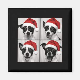 Funny Christmas Rat Terrier Santa Dog Lover Photo Magnet