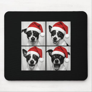 Funny Christmas Rat Terrier Santa Dog Lover Photo  Mouse Pad