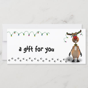 Funny Christmas Red Nose Reindeer Gift Certificate