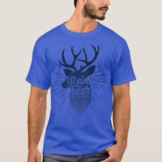 Funny christmas reindeer reinbeer brewdalph beer l T-Shirt