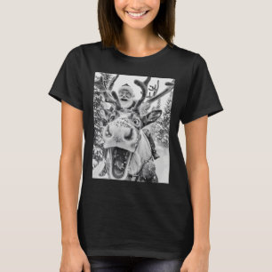 Funny Christmas Reindeer Selfie Santa Claus Xmas S T-Shirt