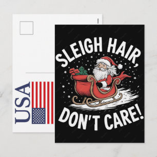 Funny Christmas Reindeer USA 250 Years Patriotic Holiday Postcard
