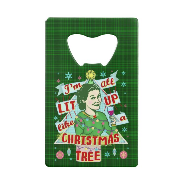 Funny Christmas Retro Drinking Humour Woman Lit Up (Front)