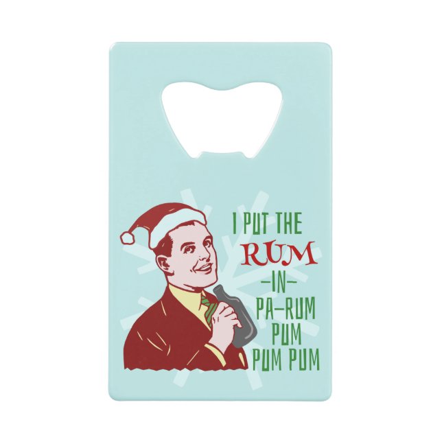 Funny Christmas Retro Rum Drinking Man Holiday (Front)
