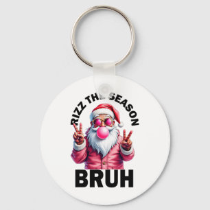 Funny Christmas Rizzmas Santa Xmas Rizz The Season Key Ring