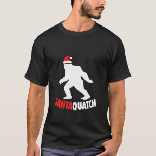 Funny Christmas Santa Bigfoot Sasquatch Xmas Celeb T-Shirt