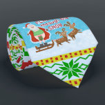 Funny Christmas | Santa Claus Flashing Thru Snow Tie<br><div class="desc">This year, instead of dashing through the snow, Santa Claus has taken up a new hobby. Armed with a Christmas gift placed in a strategic location and a couple of freaked-out reindeer, Jolly Old Saint Nick is now "flashing through the snow." This hilarious holiday novelty design will have your friends,...</div>