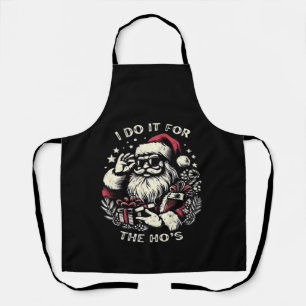 Funny Christmas Santa Claus I Do It For The Hos Me Apron