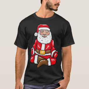 Funny Christmas Santa Claus Meditating Yoga Lover T-Shirt