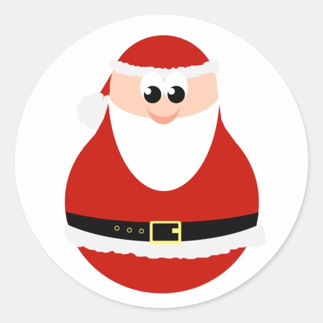 Funny Christmas Santa Claus Stickers (Front)
