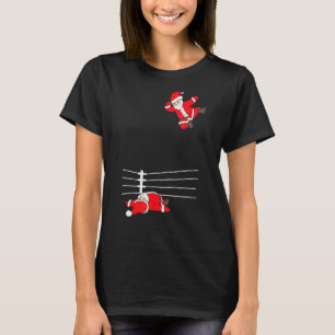 Funny Christmas Santa Claus Wrestling Xmas T-Shirt