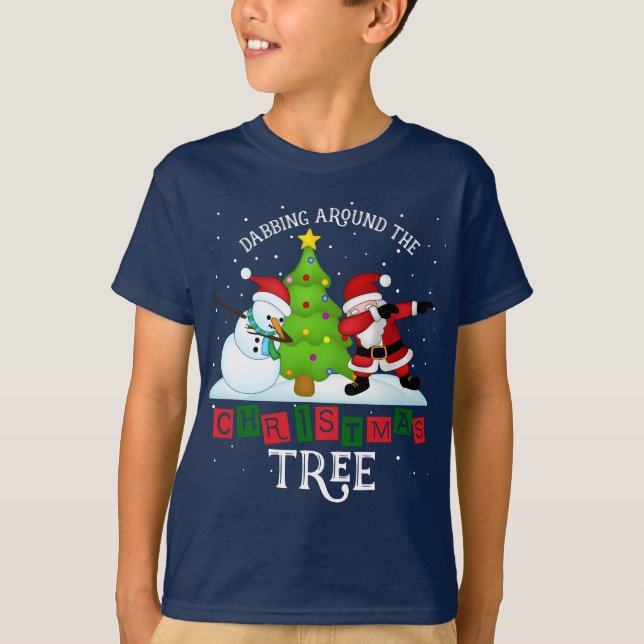 Funny Christmas Santa Dabbing T-Shirt (Front)
