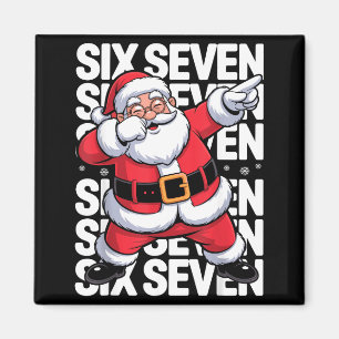 Funny Christmas Santa Dabbing Xmas Dab Six Seven 6 Magnet