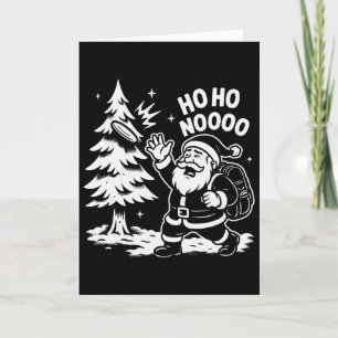 Funny Christmas Santa Disc Golf Ho Ho Noooo Holida Card