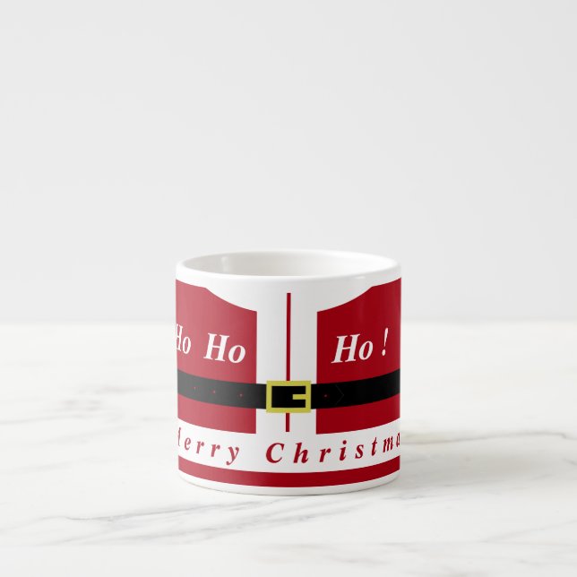 Funny Christmas Santa Espresso Cup (Front)